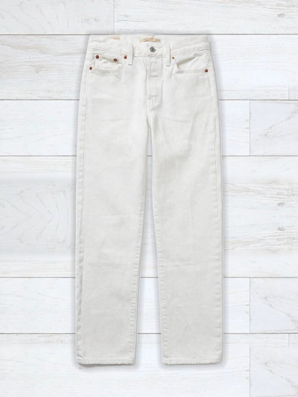 Levi's Premium White Wedgie Straight Jeans 26